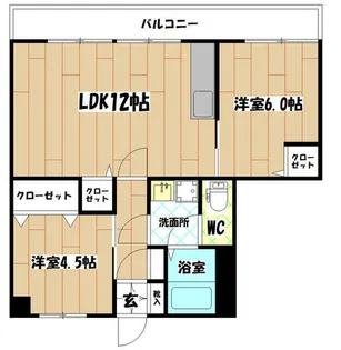 波多野ハイツ【1階】の間取り