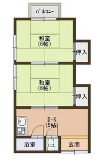 丸正文化【201号室】の間取り