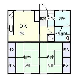 福岡県朝倉市牛木【アパート】の間取り