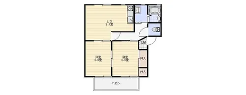 エクストリーム 1【206号室】の間取り