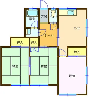 大篭アパート【201号室】の間取り