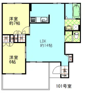 サンベルリード【1階】の間取り