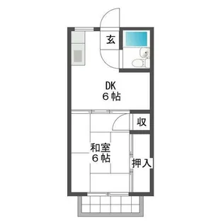 コーポ十二坊【2号室】の間取り