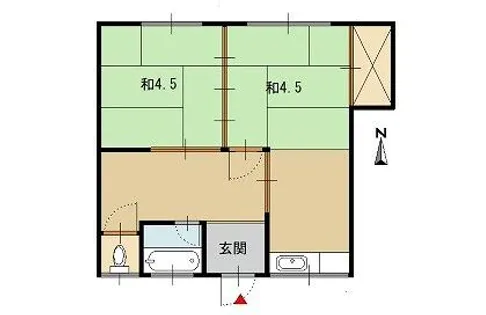 京都府舞鶴市字溝尻【アパート】の間取り