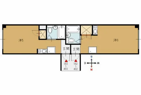 レスペランスⅡ【4階】の間取り