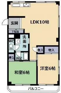 兵庫県芦屋市大原町【マンション】の間取り