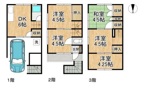 京都府京都市山科区四ノ宮小金塚【一戸建】の間取り