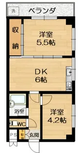甲南第5サンコーポラス【203号室】の間取り
