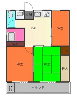 徳永ハイツ【102号室】の間取り