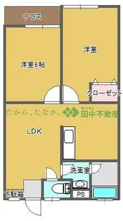 クリーンコーポひろかわ【2号室】の間取り