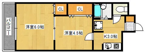 福岡県北九州市小倉北区田町【マンション】の間取り
