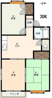 ハイツタカタ【205号室】の間取り