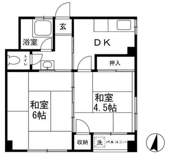 2DKの間取り画像