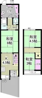 大阪府藤井寺市川北2丁目【一戸建】の間取り