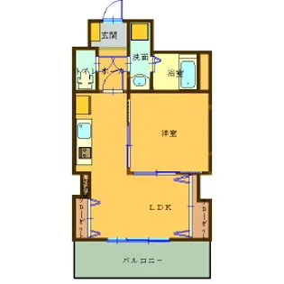 レジデンスカープ博多【12階】の間取り
