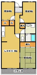 クレセントOSⅡ【207号室】の間取り