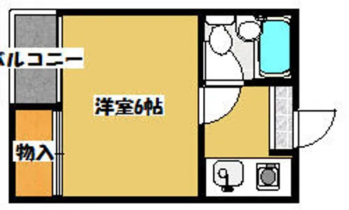 ブルースカイ古川橋【1階】の間取り