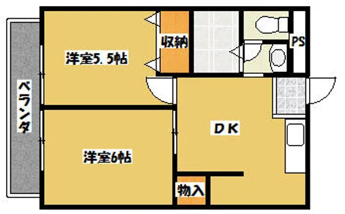 プライム下島【302号室】の間取り