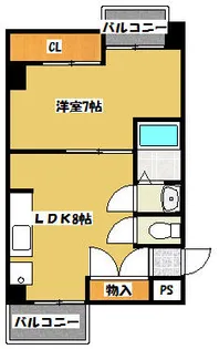 ドムス門真【402号室】の間取り