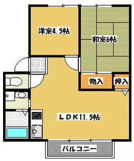 エスポワールB【104号室】の間取り