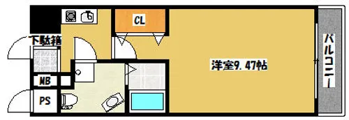 オリエントレジデンス門真【401号室】の間取り