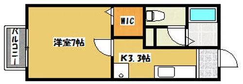 アプリーレ【206号室】の間取り