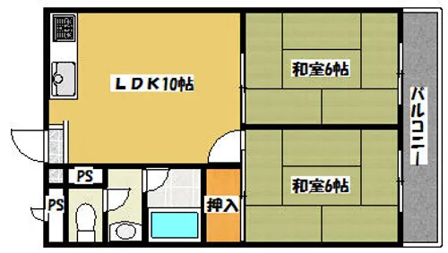 WESTヒルズ門真【4階】の間取り