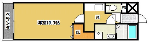 N1・SHIMAGASHIRA【102号室】の間取り