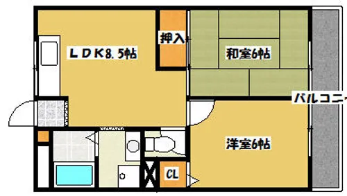 CONFORT SEKI【404号室】の間取り