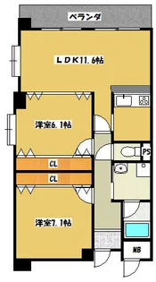 プレジール【204号室】の間取り