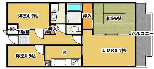 Green Viiia Goryo【5階】の間取り