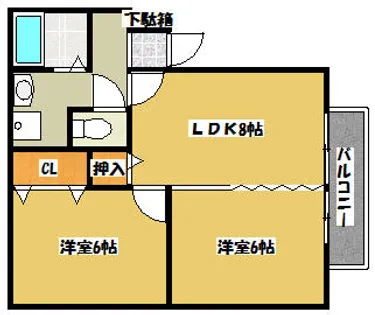 サニーハウス南【102号室】の間取り