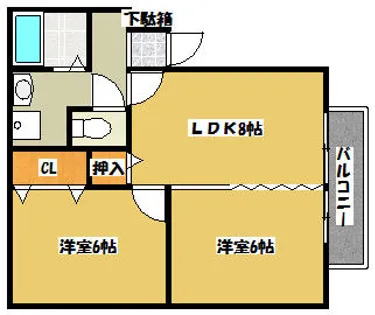 サニーハウス南【101号室】の間取り