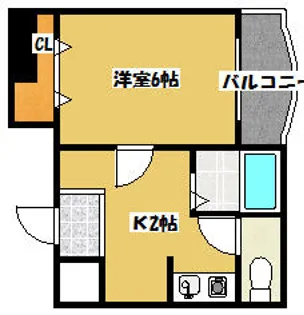 ベルファ大和田【203号室】の間取り