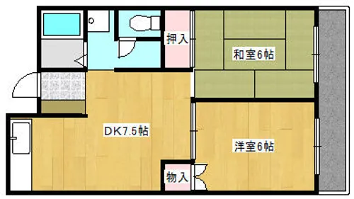 フリーディオ大和田【3階】の間取り