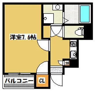 カトル【101号室】の間取り