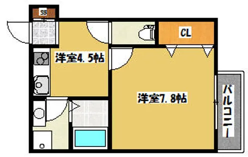 グランドソレイユ香里園【1階】の間取り