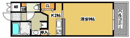 ルネスパル【205号室】の間取り