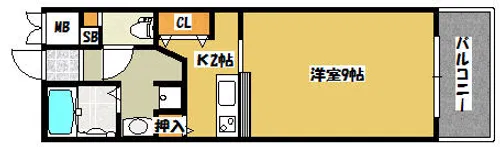 ルネスパル【205号室】の間取り