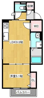 クリエオーレ門真南Ⅱ【3階】の間取り