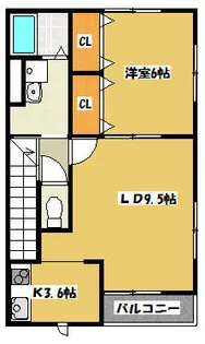 アムールLuster【207号室】の間取り