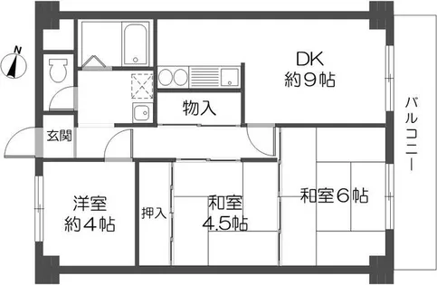 ミリカハイツ【301号室】の間取り