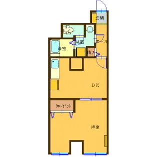 レジデンスカープ今池【5階】の間取り