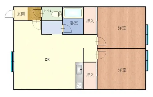 北海道苫小牧市美園町3丁目【アパート】の間取り