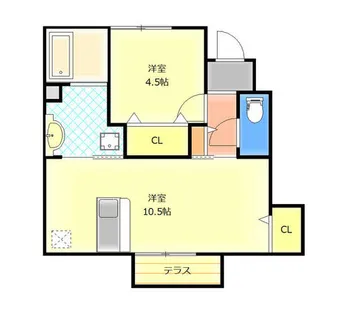 サンビレッジ小倉【1階】の間取り