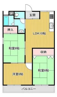 田寺ハイツ【302号室】の間取り