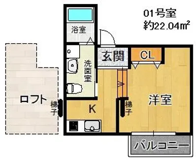 セインツ2号館【1階】の間取り