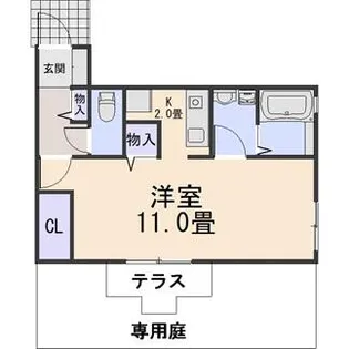 京都府木津川市吐師松葉【アパート】の間取り