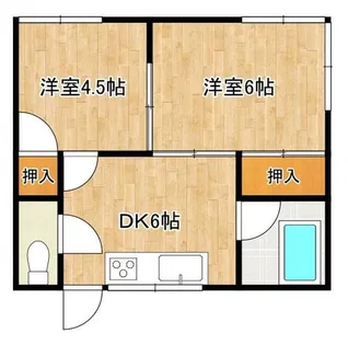 華清コーポ【101号室】の間取り