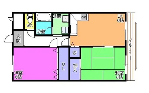 ヴィーブル新在家【3階】の間取り